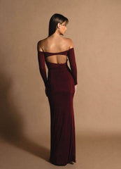 Burgundy Habana Dress