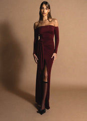 Burgundy Habana Dress