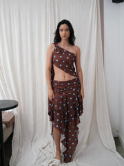 Thalia Brown Blouse