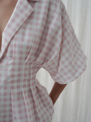 Gaviota Pink Checkered Shirt