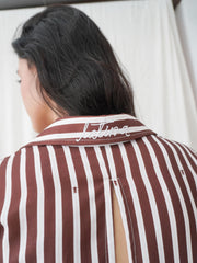 Trevi Brown Striped Dress