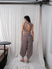 Selena Brown Striped Set