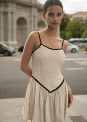 Sand/Black Cafetal Dress