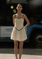 Sand/Black Cafetal Dress