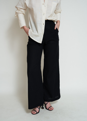 Wide-Leg Black Pants
