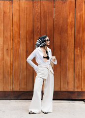 Wide-Leg Sand Pants + Cappuccino Sand Overpiece