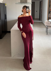 Burgundy Habana Dress