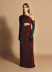 Burgundy Maria Dress