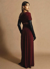 Burgundy Maria Dress